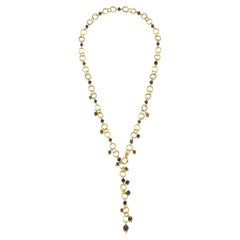 Faye Kim 18 Karat Gold Milky Diamond Fringe Necklace