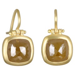 Faye Kim 18 Karat Gold Milky Diamond Hinged Earrings