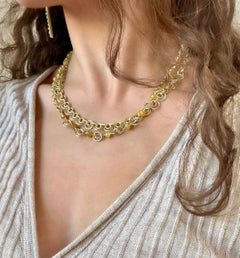 Faye Kim 18 Karat Gold Milky Diamond Necklace