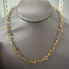 Collier Faye Kim en or 18 carats avec chaîne de diamants « Milky », 18,5 pouces