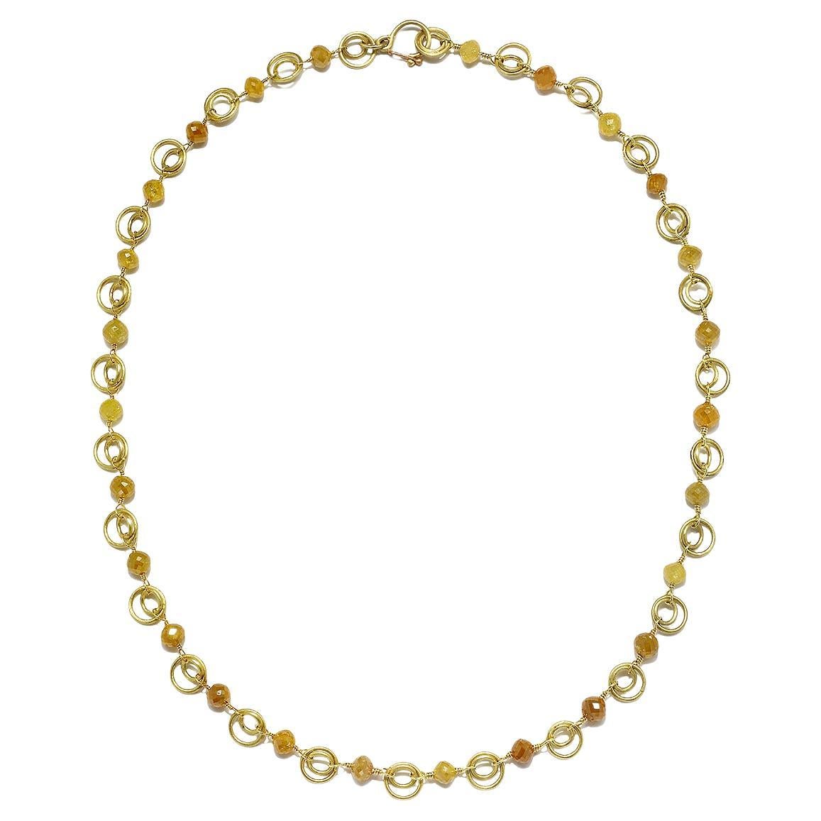 Faye Kim 18 Karat Gold Milky Diamond Necklace