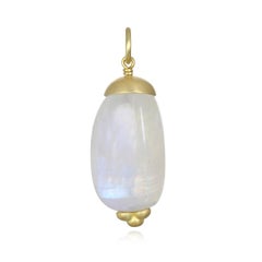 Faye Kim 18 Karat Gold Moonstone Nugget Pendant