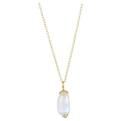 Faye Kim 18 Karat Gold Moonstone Nugget Pendant