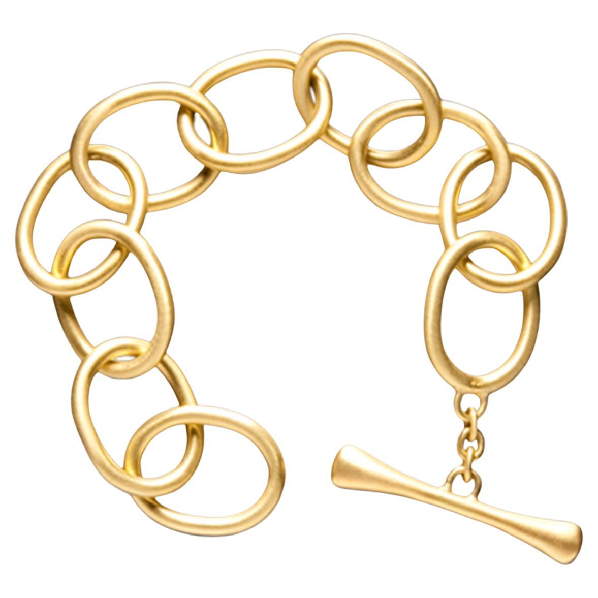 Ovales Gliederarmband aus 18 Karat Gold von Faye Kim