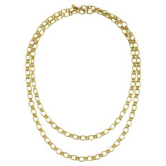 Faye Kim 18 Karat Gold Oval Round Link Chain