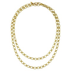 Faye Kim 18 Karat Gold Oval Round Link Chain