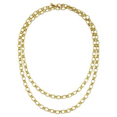 Faye Kim 18 Karat Gold Oval Round Link Chain