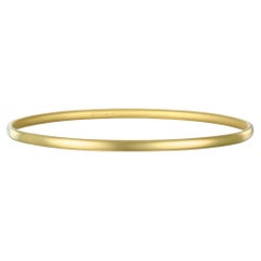 Pulsera ovalada de alambre de oro de 18 quilates Faye Kim - 3 mm