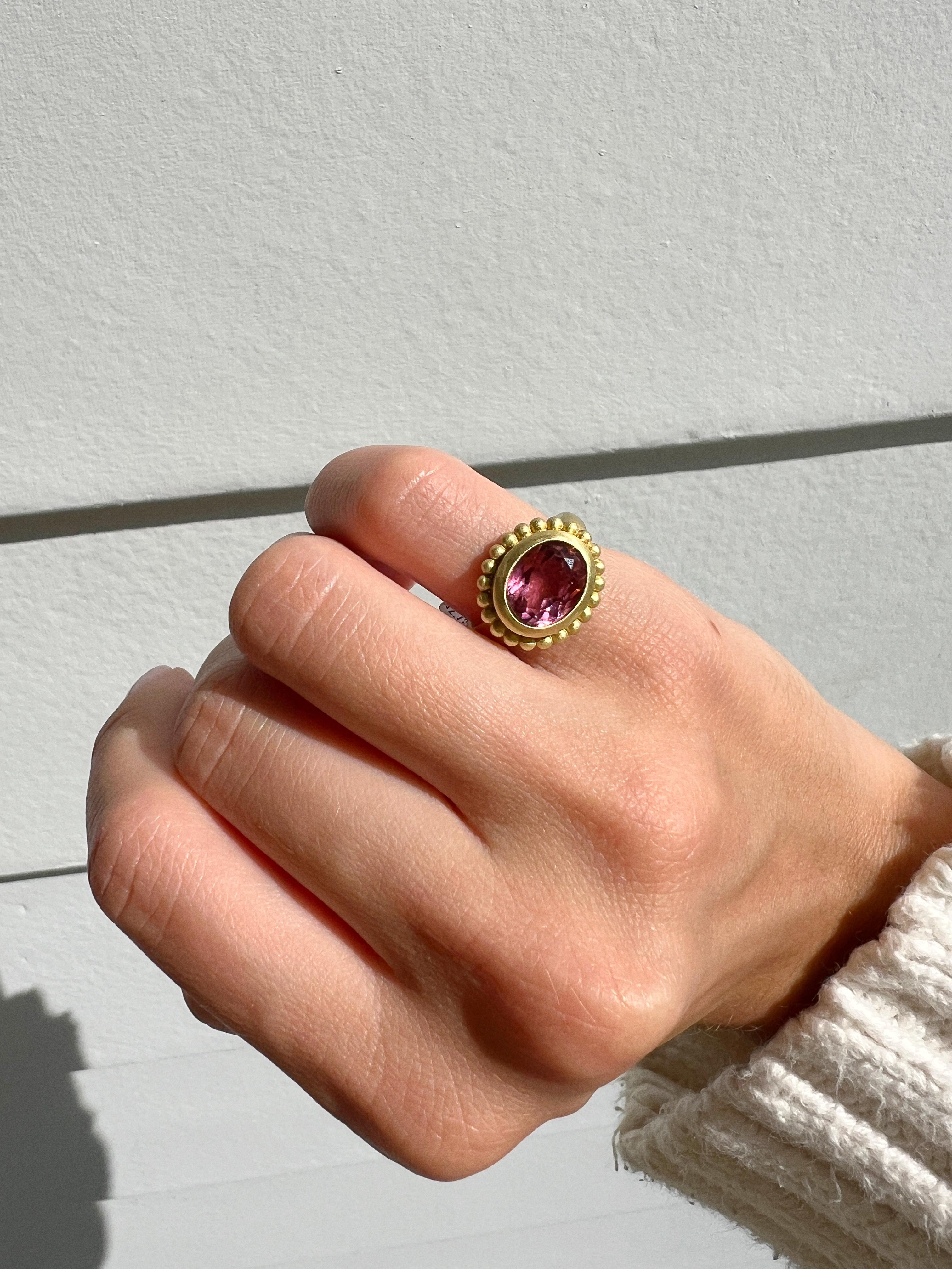 De las mujeres Pendientes de barra de diamantes en bruto amarillos ovalados de oro de 18 quilates Faye Kim en venta