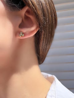 Pendientes de oro de 18 quilates con turmalina paraiba y diamantes en racimo Faye Kim