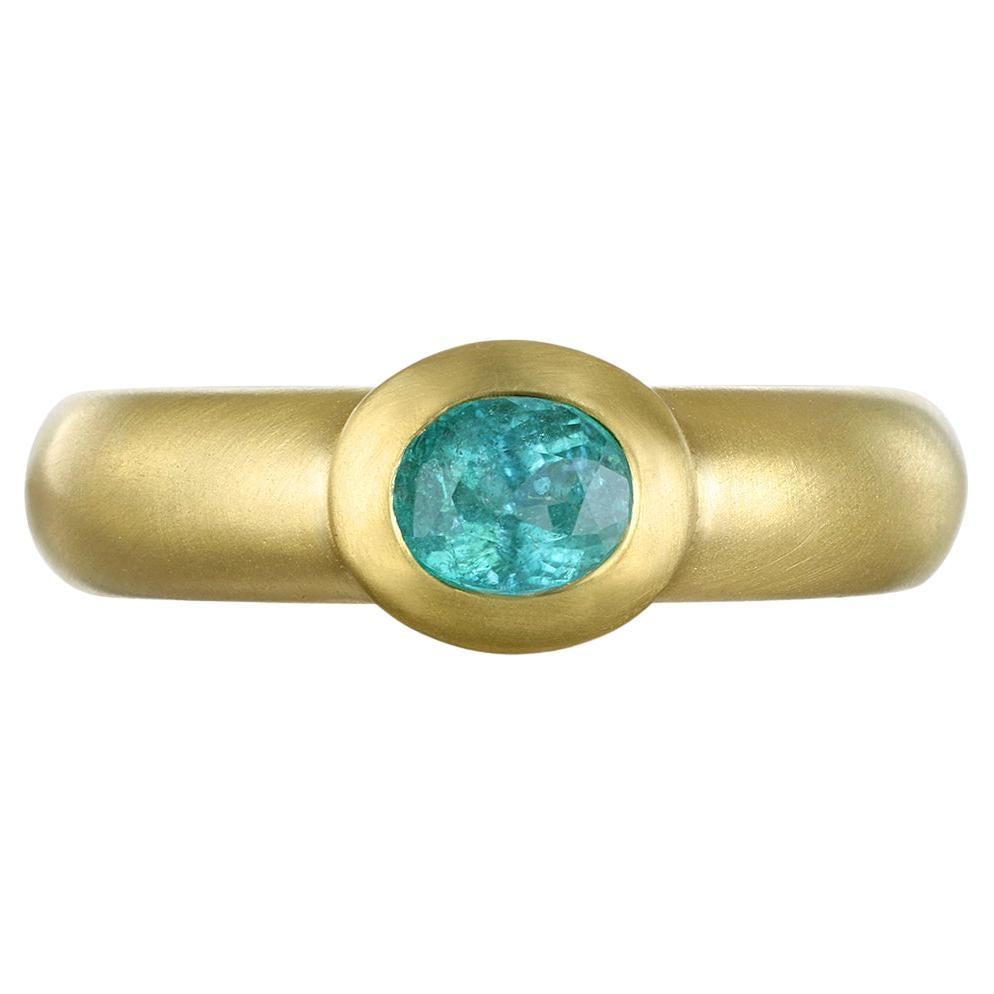18 Karat Gold Paraiba-Turmalin-Lünette-Ring mit Lünette von Faye Kim