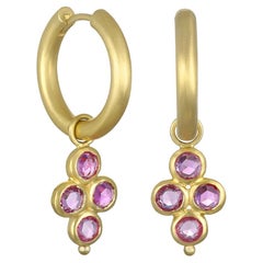 Faye Kim – Ohrringe aus 18-Karat-Gold mit rosa Saphiren