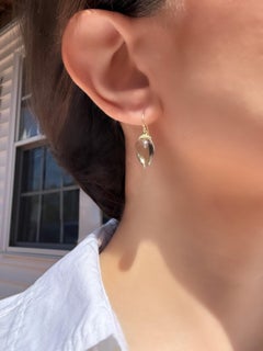 Faye Kim 18 Karat Gold Prasiolite Acorn Drop Earrings