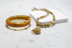 Faye Kim 18 Karat Gold Raw Diamond Dome Cocktail Ring