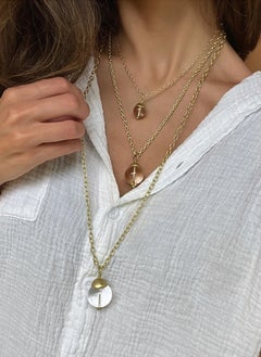 Faye Kim 18 Karat Gold Large Rock Crystal Quartz Orb Pendant - Large