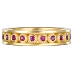 Faye Kim 18 Karat Gold Ruby Channel Ring