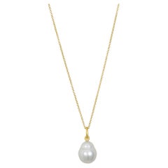 Faye Kim 18 Karat Gold South Sea Pearl Drop Pendant Necklace