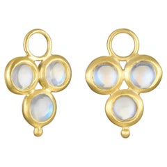 Faye Kim 18 Karat Gold Triple Blue Moonstone Drops