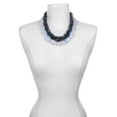 Faye Kim, collana in oro 18 carati con tre fili di labradorite, 778ctw