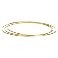 Faye Kim 18 Karat Gold Wire Bangle Bracelet, Each Sold Individually