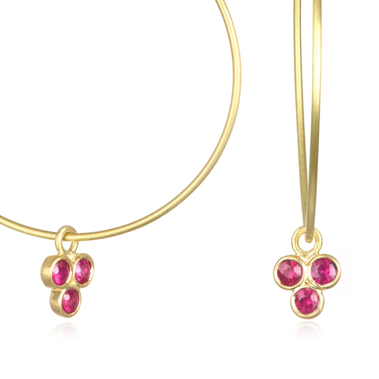 da uomo o donna Faye Kim 18 Karat Gold Wire Hoops - 1