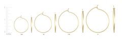 Faye Kim 18K Gold Wire Hoop Earrings, 2" Diameter, USA