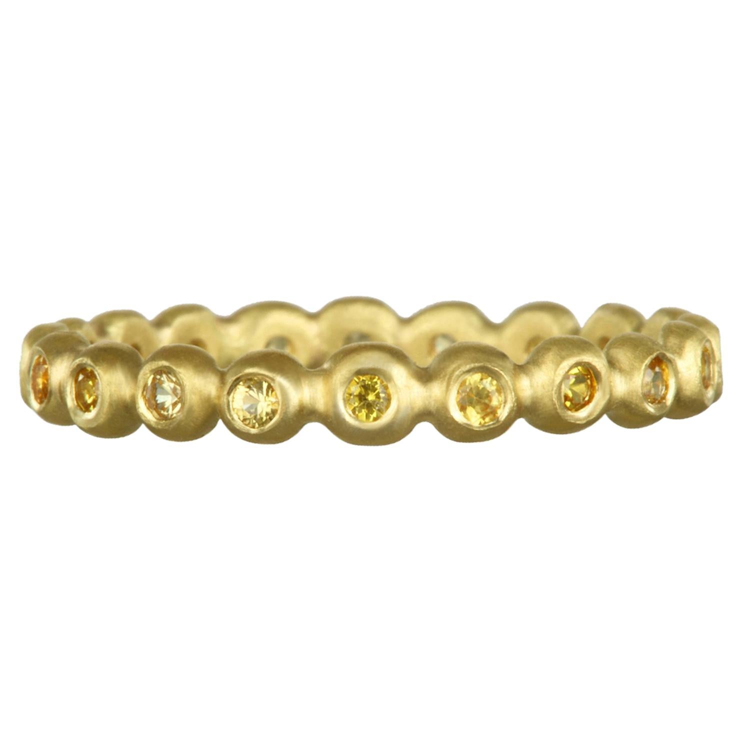 Eternity-Ring, Kim, 18 Karat Gold, gelber Saphir