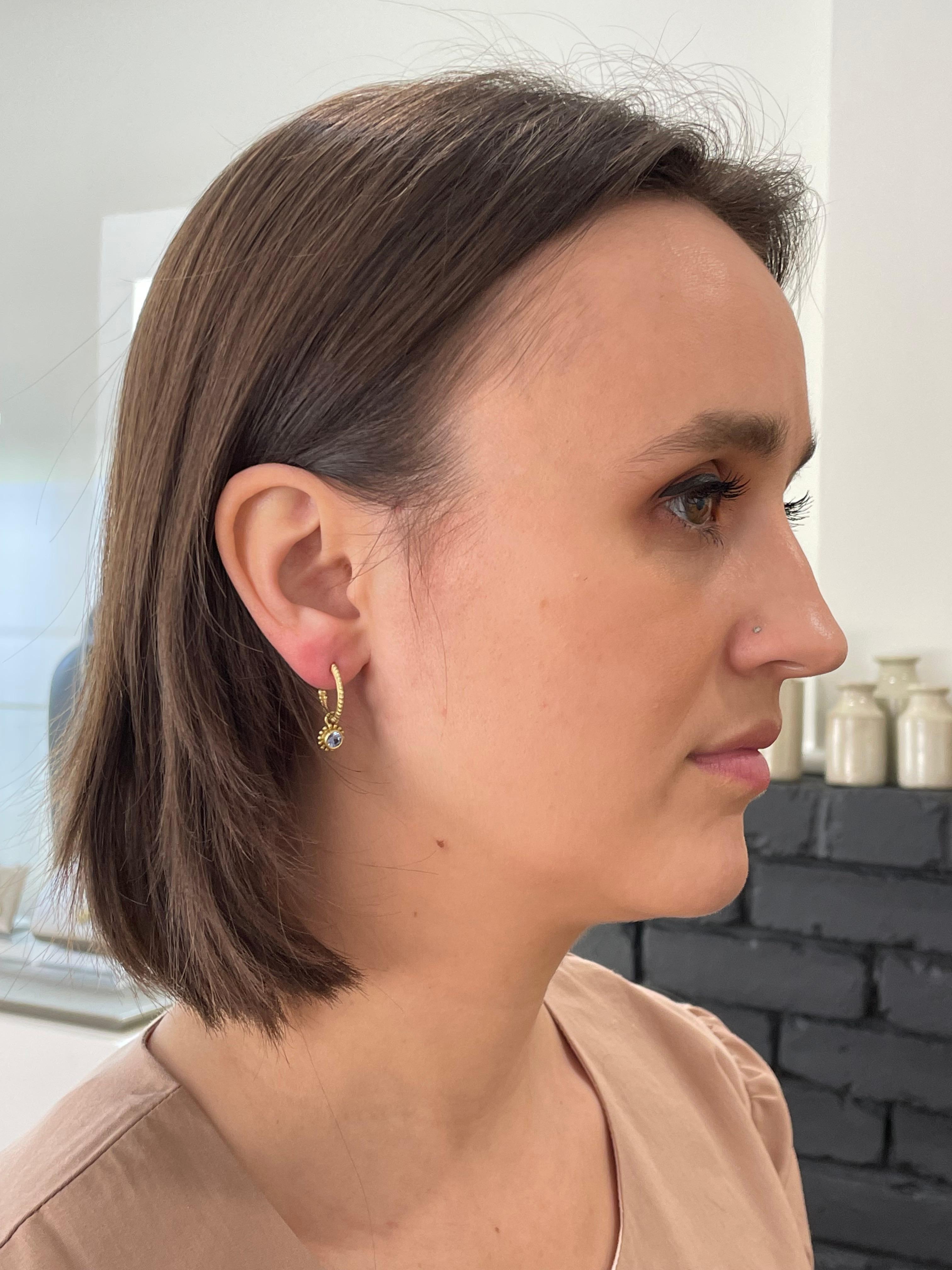 hoop earrings with detachable drops