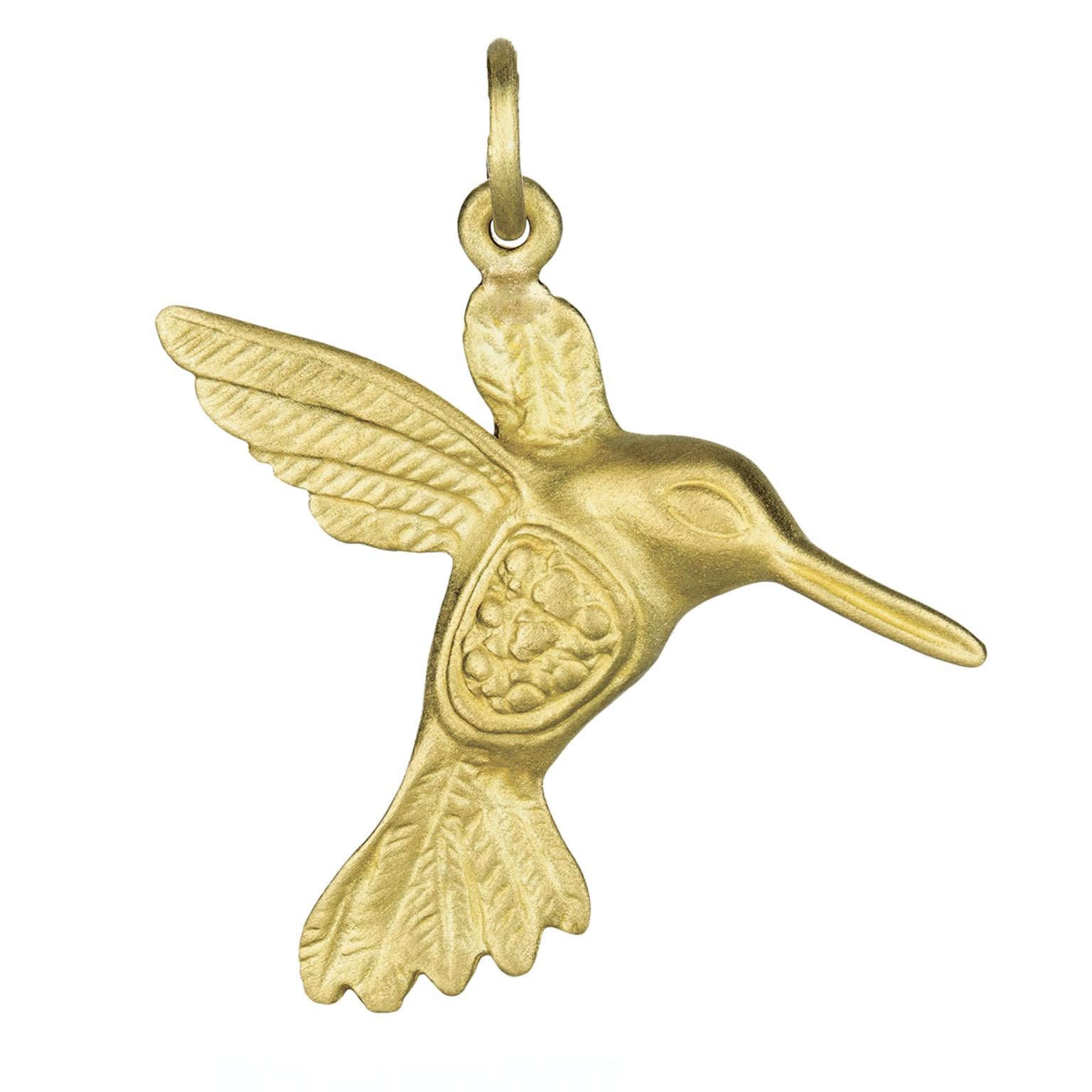Faye Kim 18K Gold Hummingbird Charm Necklace
