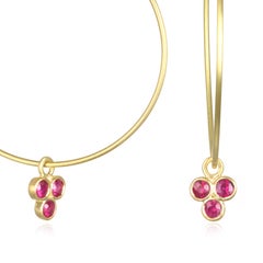 Ruby Hoop Earrings