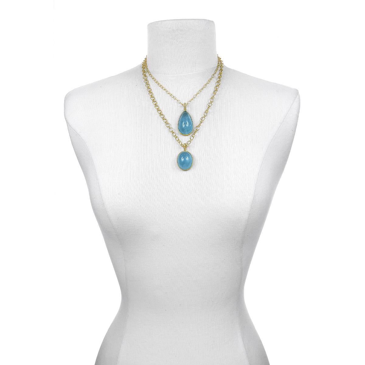 milky aquamarine necklace