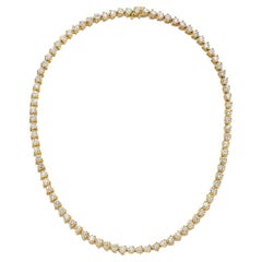 Faye Kim 18 Karat Yellow Gold Diamond Tennis-Style Necklace