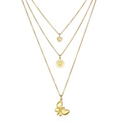 Faye Kim 18 Karat Gold Large Diamond Butterfly Charm