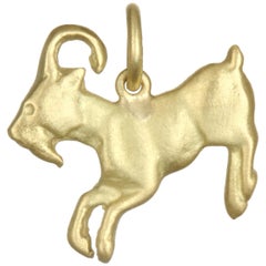 Faye Kim 18k Gold Goat Charm Necklace