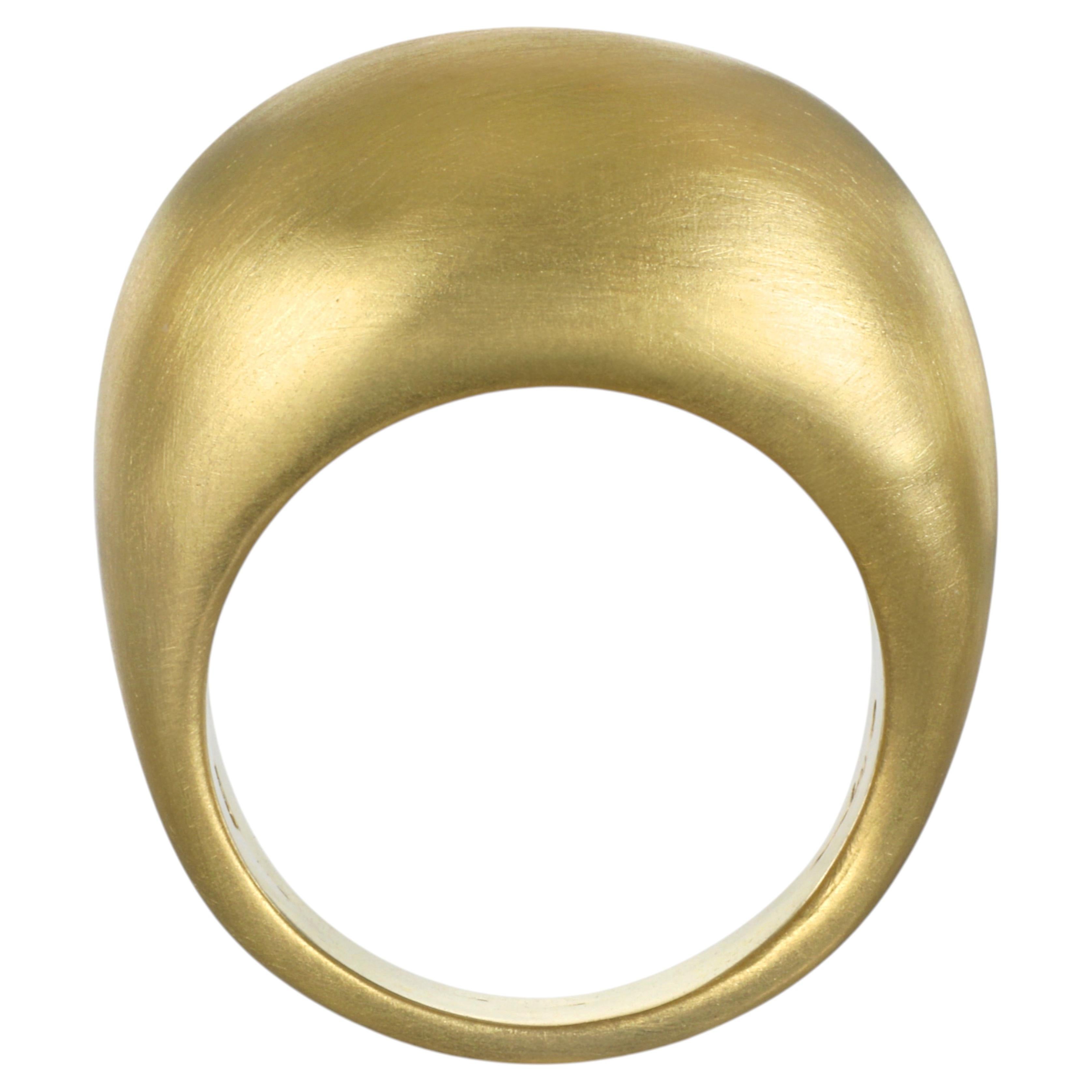 Faye Kim 18K Gold High Dome Ring, Contemporary Design, USA
