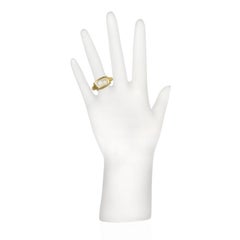 Faye Kim 18 Karat Gold Hinged Rectangle Ceylon Moonstone Ring