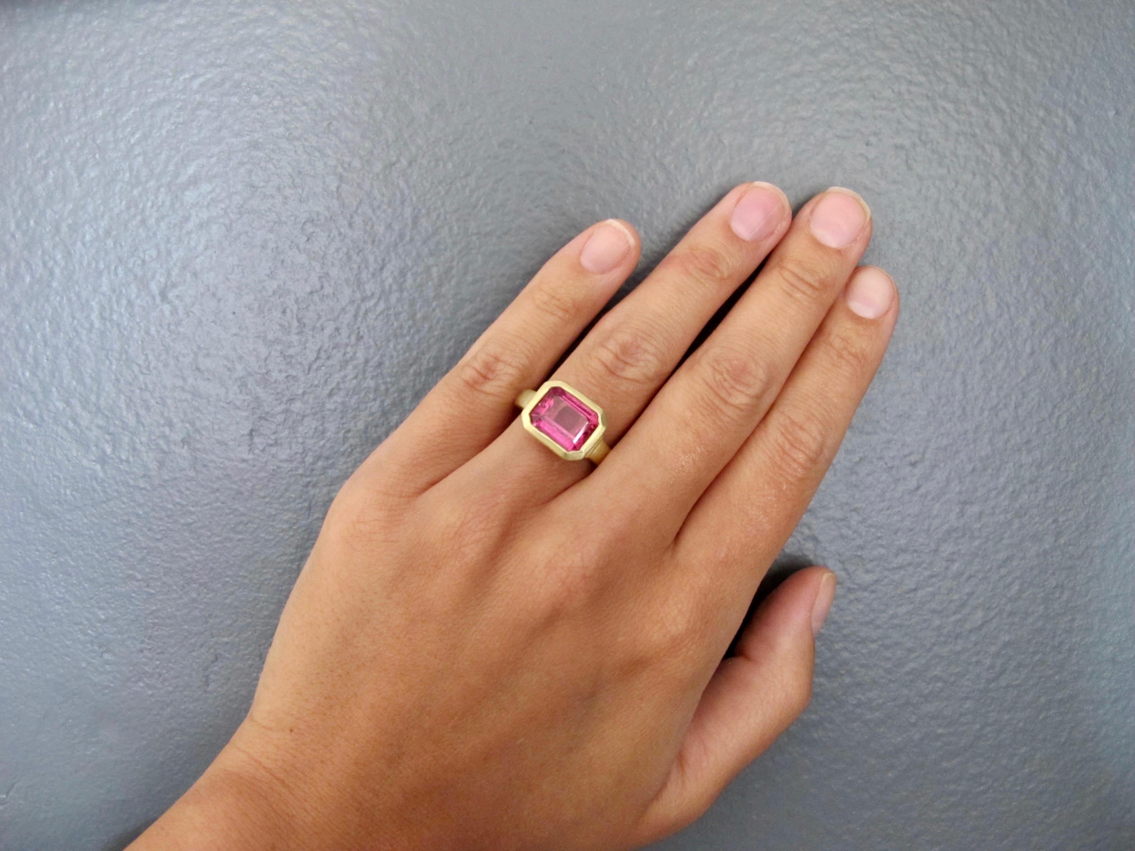 hot pink gold ring