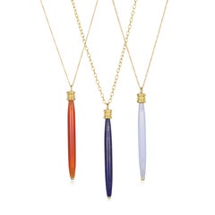 Faye Kim 18 Karat Gold Lapis Lazuli Pendant