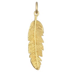Faye Kim 18k Gold Large Feather Charm