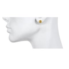 Faye Kim 18 Karat Gold Milky Diamond Granulation Stud Earrings