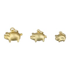 Faye Kim 18k Gold Pig Charm - Small
