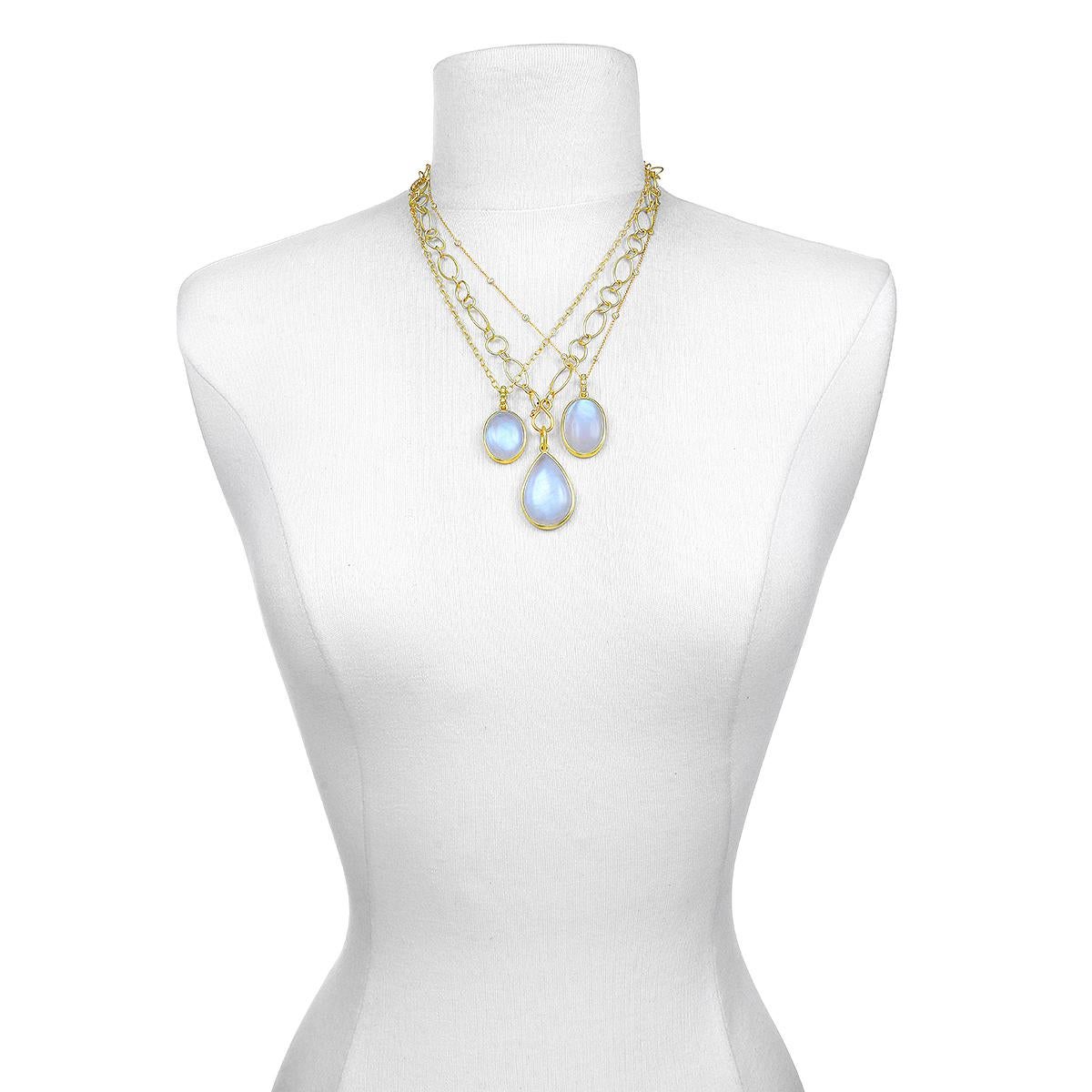 moonstone gold necklace