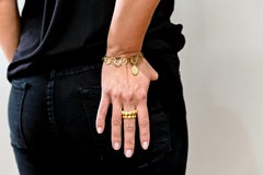 Faye Kim 18 Karat Gold Round Chain Link Bracelet
