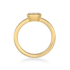 Faye Kim 22 Karat Gold Asscher Diamond Ring