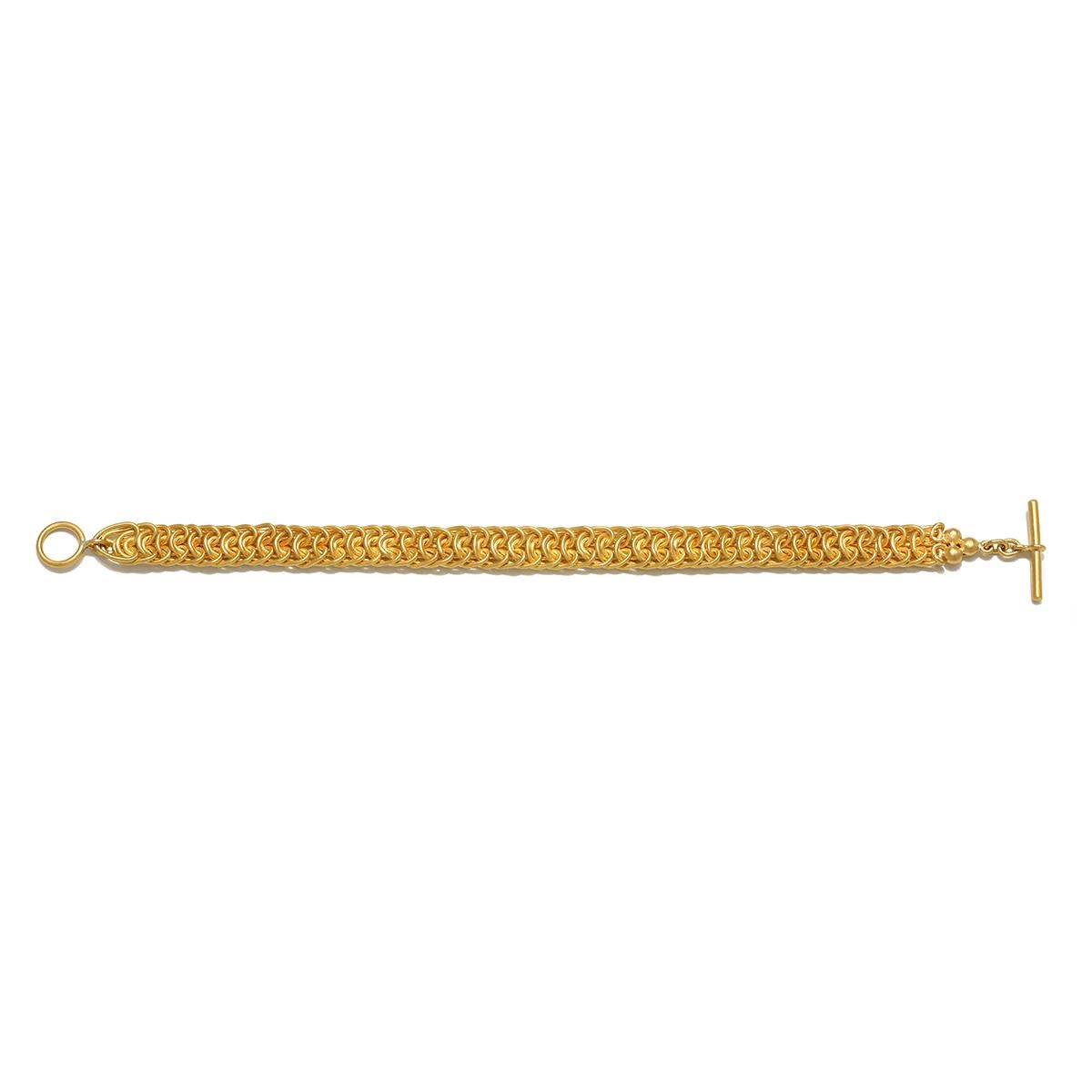 Moderne A Kim Bracelet tissé à la main en or 22 carats en vente