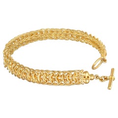 Faye Kim 22 Karat Gold Hand Woven Bracelet