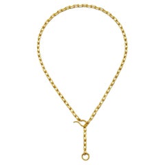 Faye Kim 22 Karat Gold Paperclip Chain with Q-Hook
