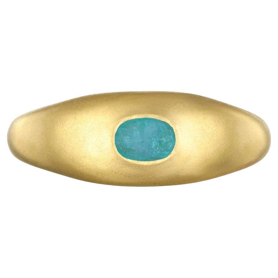 Faye Kim 22 Karat Gold Paraiba Tourmaline Ring - .30 carats For Sale