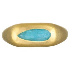 Faye Kim 22 Karat Gold Paraiba Tourmaline Ring - .90 carats