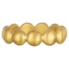Faye Kim 22K Gold Granulation Bead Band Ring, Unisex, Handmade USA